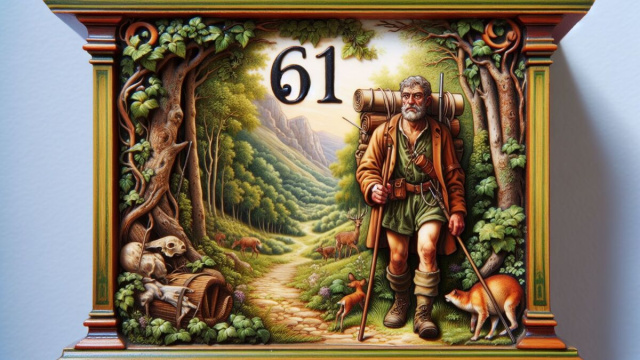 Numero 61 della Smorfia napoletana, il cacciatore. &copy; Immagine creata con Dall-E