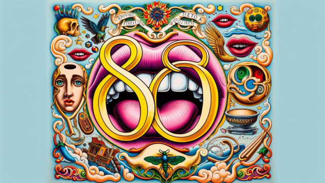 Numero 80 della Smorfia napoletana, 'a vocca. &copy; Immagine creata con Dall-E