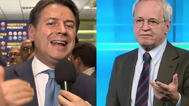 Giuseppe Conte ed Enrico Mentana (&copy; Youtube Giuseppe Conte)