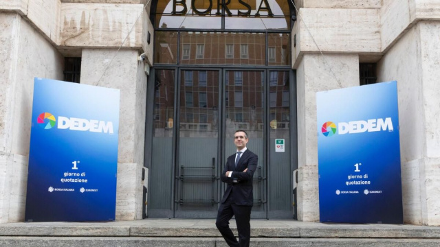 Il gruppo Dedem il primo giorno di quotazione &copy; Dedem