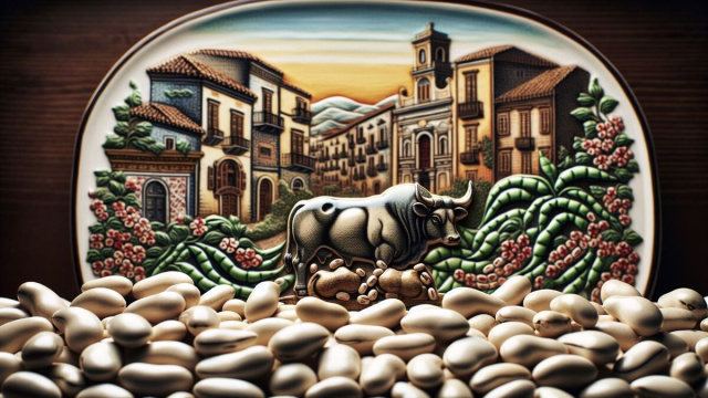 Numero 10 della Smorfia napoletana, 'e fasule per il segno del Toro. &copy; Immagine creata con Dall-E