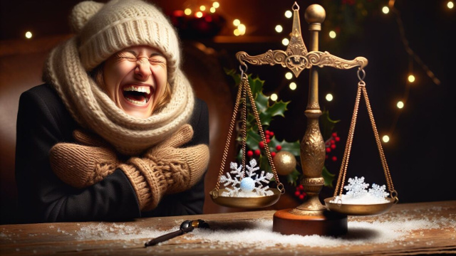 Numero 19 della Smorfia napoletana, 'a resata, per la Bilancia. &copy; Immagine creata con Dall-E