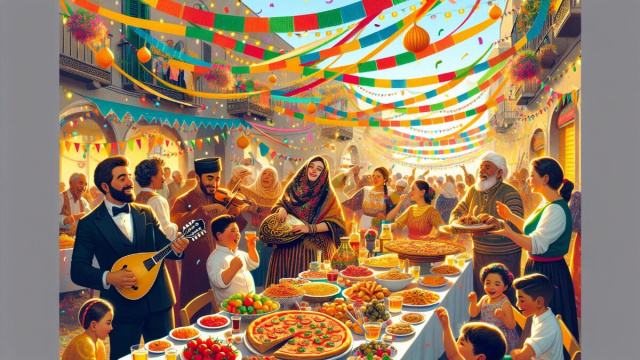 Numero 20 della Smorfia napoletana, 'a festa. &copy; Immagine creata con Dall-E