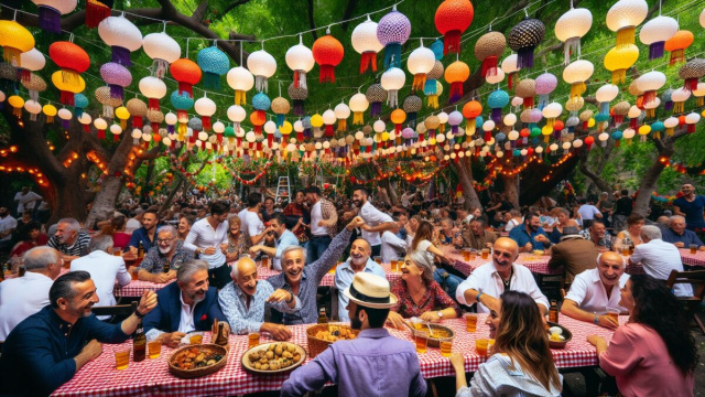 Numero 20 della Smorfia napoletana, 'a festa, per i Gemelli. &copy; Immagine creata con Dall-E