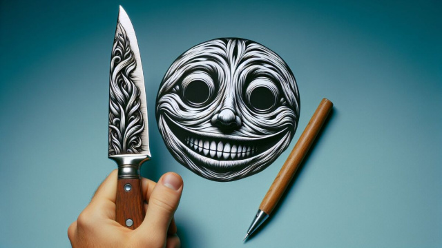 Numero 41 della Smorfia napoletana, 'o curtiello. &copy; Immagine creata con Dall-E