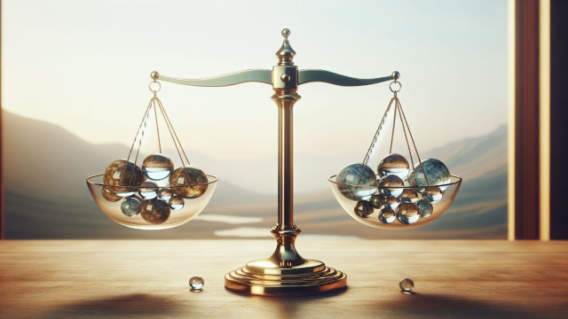 La Bilancia, mediatore celeste, guida l'armonia di questa giornata. &copy; Immagine creata con Dall-E