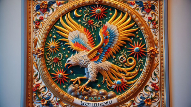 Numero 35 della Smorfia napoletana, l'uccellino, per i Gemelli. &copy; Immagine creata con Dall-E