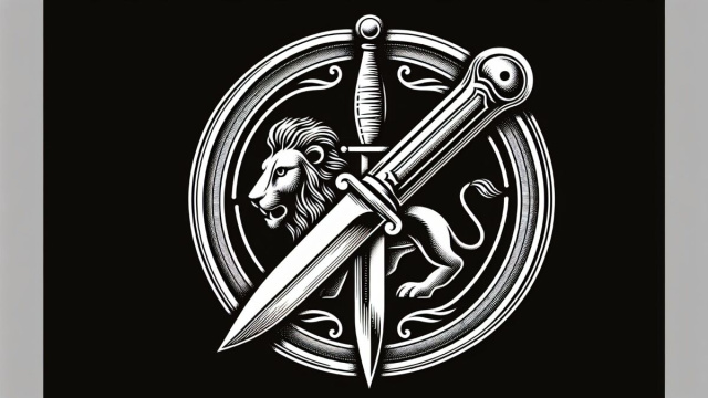Numero 41 della Smorfia napoletana, 'o curtiello, rappresenta il Leone in questo oroscopo. &copy; Immagine creata con Dall-E