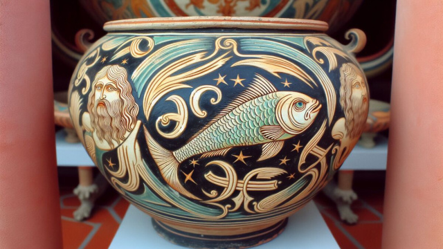 Numero 7 della Smorfia napoletana, il vaso di creta. &copy; Immagine creata con Dall-E