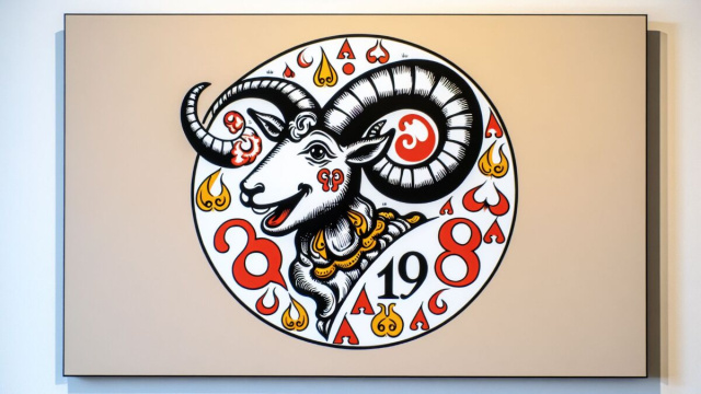 Numero 19 della Smorfia napoletana, risata e segno dell'Ariete. &copy; Immagine creata con Dall-E