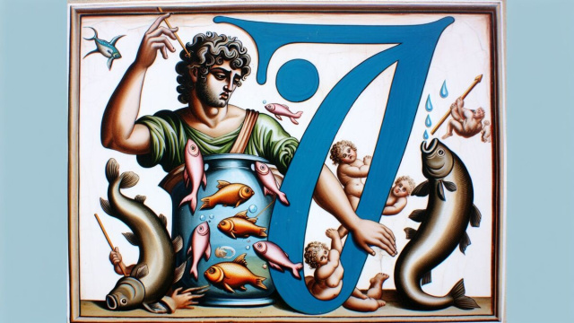 Numero 71 della Smorfia napoletana, l'uomo di merda, per l'Acquario. &copy; Immagine creata con Dall-E