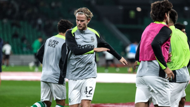 Morten Hjulmand, centrocampista dello Sporting Lisbona. Foto &copy; Sporting Lisbona