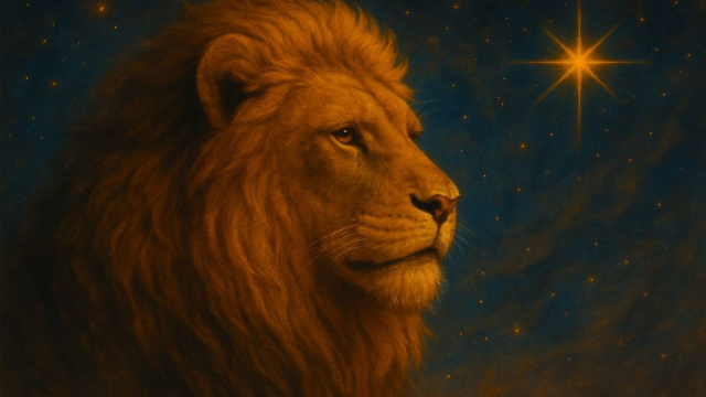 Illustrazione ispirata al segno zodiacale del Leone. &copy; Immagine creata con Dall-E