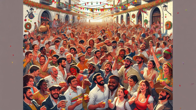 Numero 20 della Smorfia napoletana, 'a festa. &copy; Immagine creata con Dall-E