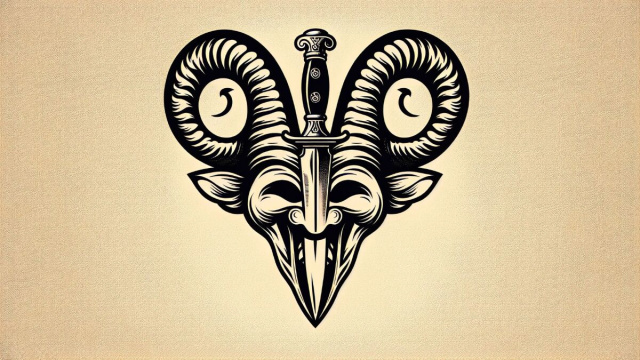 Numero 41 della Smorfia napoletana, 'o curtiello per gli Ariete. &copy; Immagine creata con Dall-E