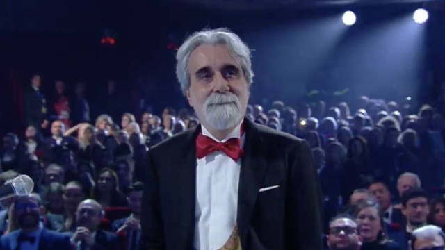 Peppe Vessicchio al festival di Sanremo &copy; screenshot Rai 1