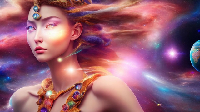 Donna nell'Universo foto da &copy;Pixabay