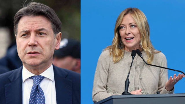 Giuseppe Conte e Giorgia Meloni (&copy; Facebook)