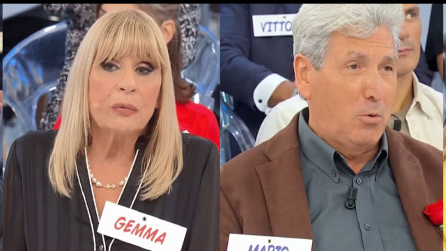 Gemma Galgani e Mario Lenti &copy; Canale 5.