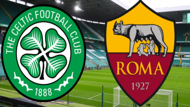 Celtic-Roma &copy; loghi delle due societ&agrave;.