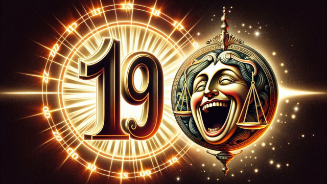 Numero 19 della Smorfia napoletana, 'a resata per la Bilancia. &copy; Immagine creata con Dall-E
