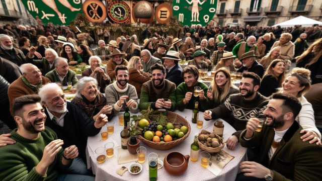 Numero 20 della Smorfia napoletana, 'a festa, per il Capricorno. &copy; Immagine creata con Dall-E