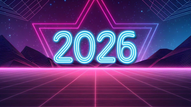 2026 scritta neon &copy; Immagine di Pixabay.