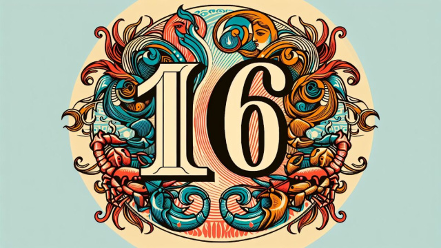 Numero 16 della Smorfia napoletana, 'o culo, simbolo di fortuna per lo Scorpione. &copy; Immagine creata con Dall-E