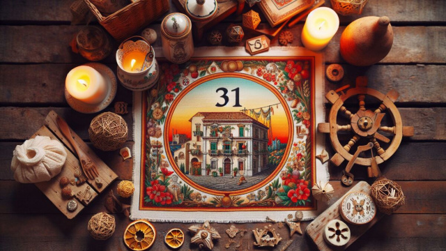 Numero 31 della Smorfia napoletana, il Leone &egrave; 'o patrone 'e casa. &copy; Immagine creata con Dall-E