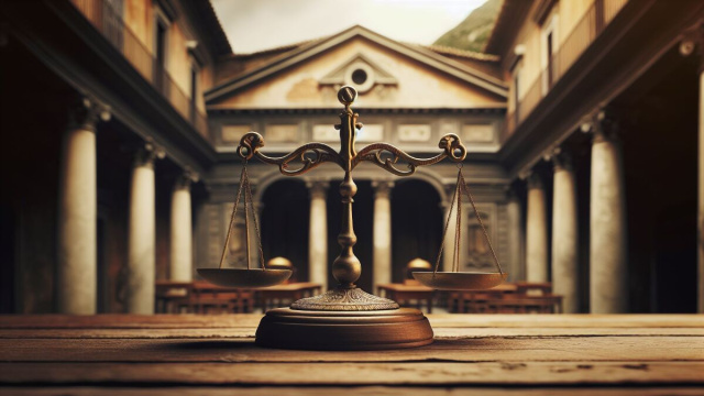 Numero 41 della Smorfia napoletana, 'o curtiello per la Bilancia. &copy; Immagine creata con Dall-E