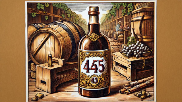 Numero 45 della Smorfia napoletana, 'o vino bbuono. &copy; Immagine creata con Dall-E