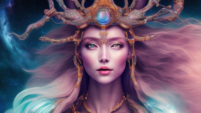 Dea con i capelli lunghi &copy; Immagine Pixabay.