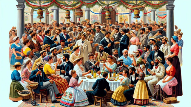 Numero 20 della Smorfia napoletana, 'a festa. &copy; Immagine creata con Dall-E