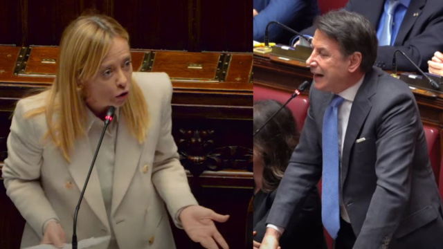 Giorgia Meloni e Giuseppe Conte (&copy; Facebook)