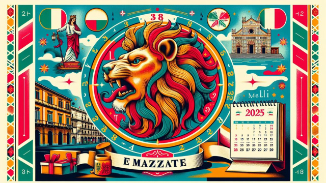 Numero 38 della Smorfia napoletana, 'e mazzate, per il Leone. &copy; Immagine creata con Dall-E