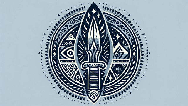 Numero 41 della Smorfia napoletana, 'o curtiello, per il segno del Toro. &copy; Immagine creata con Dall-E