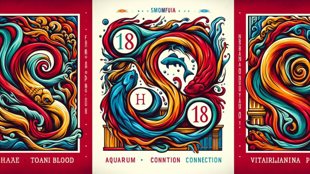 Numero 18 della Smorfia napoletana, 'o sanghe, per l'Acquario. &copy; Immagine creata con Dall-E