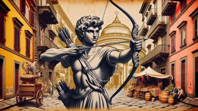 Numero 27 della Smorfia napoletana, 'o c&agrave;ntaro. &copy; Immagine creata con Dall-E