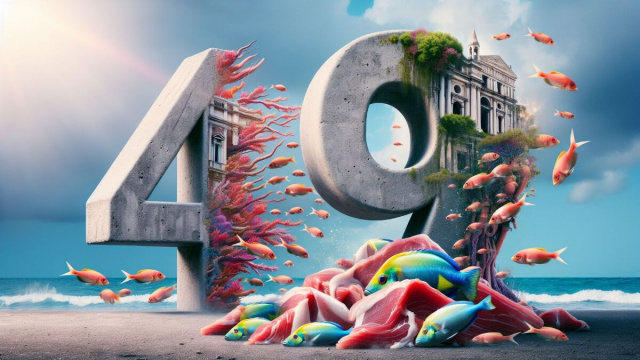 Numero 49 della Smorfia napoletana, 'o piezzo 'e carne. &copy; Immagine creata con Dall-E