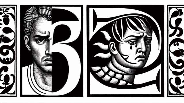 Numero 65 della Smorfia napoletana, 'o chianto, per il segno del Cancro. &copy; Immagine creata con Dall-E