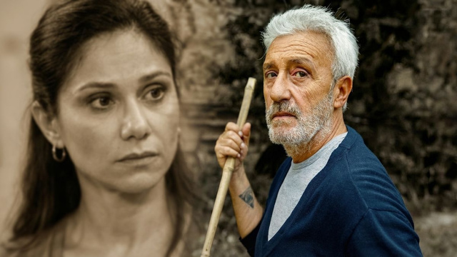 Sullo sfondo Rosa Picariello (Daniela Ioia), in primo piano Raffaele Giordano (Patrizio Rispo), &copy; Un Posto al Sole Rai