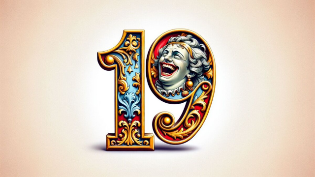 Numero 19 della Smorfia napoletana, 'a resata. &copy; Immagine creata con Dall-E