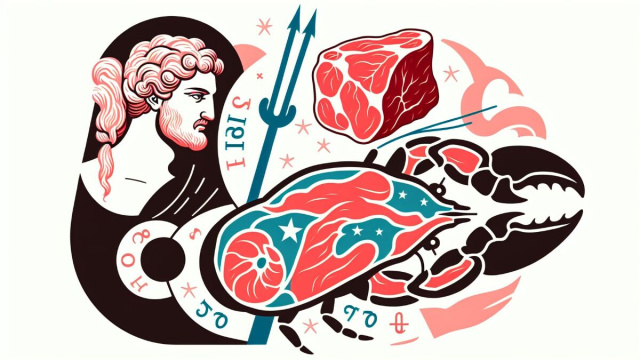 Numero 49 della Smorfia napoletana, 'o piezzo 'e carne. &copy; Immagine creata con Dall-E