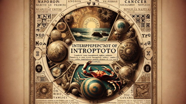 Numero 6 della Smorfia napoletana, Cancro 'quella che guarda verso terra'. &copy; Immagine creata con Dall-E