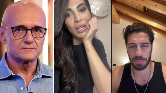 Alfonso Signorini, Rasha e Omer del GF &copy; Mediaset/TikTok