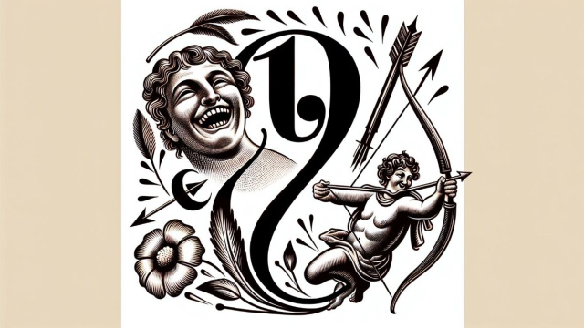 Numero 19 della Smorfia napoletana, 'a risata, per il segno del Sagittario. &copy; Immagine creata con Dall-E