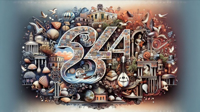 Numero 34 della Smorfia napoletana, 'a capa per la Bilancia. &copy; Immagine creata con Dall-E