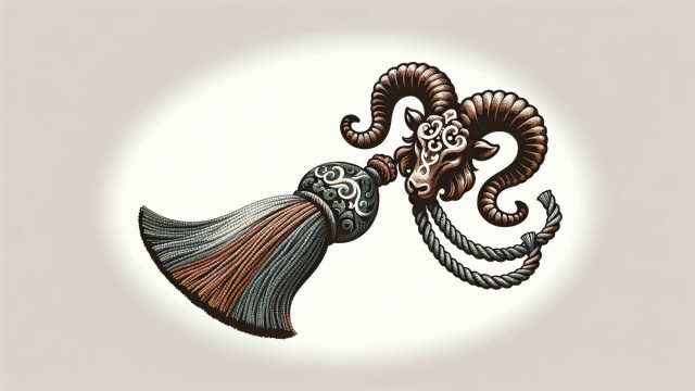 Numero 48 della Smorfia napoletana, il Capricorno e 'a nappina. &copy; Immagine creata con Dall-E