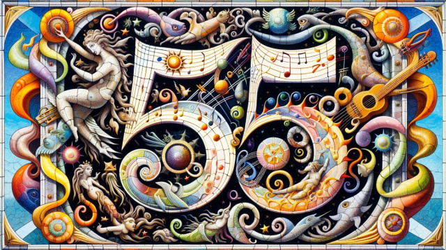 Numero 55 della Smorfia napoletana, 'a musica per i Pesci. &copy; Immagine creata con Dall-E