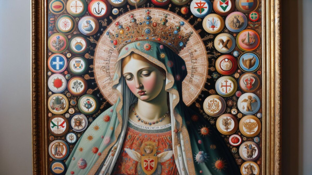 Numero 8 della Smorfia napoletana, 'a Maronna, per il Cancro. &copy; Immagine creata con Dall-E